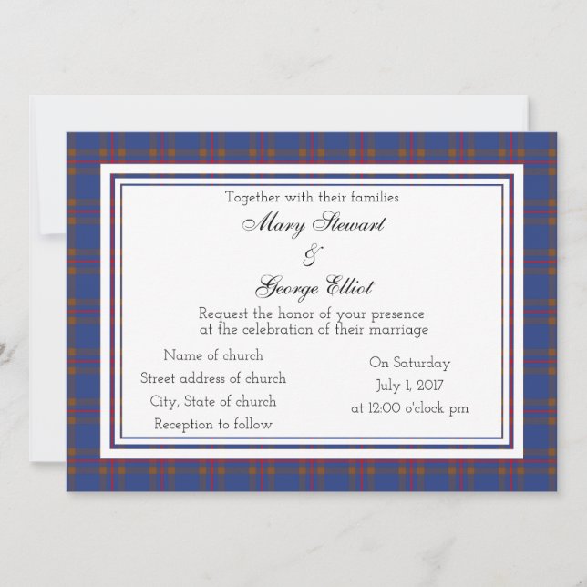 Elliot Scottish Wedding Invitation Inbjudningar (Framsida)