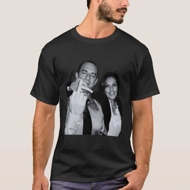 Elliot Stabler och Olivia Benson Actors T Shirt (Framsida)