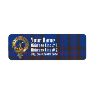 Elliot Tartan & Badge Returadress Etikett