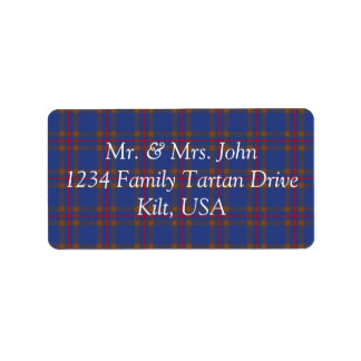 Elliot Tartan Label Adressetikett