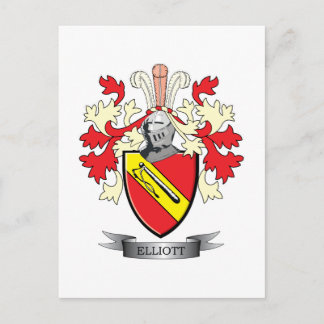 Elliott Family Crest Jackar av Arm Vykort