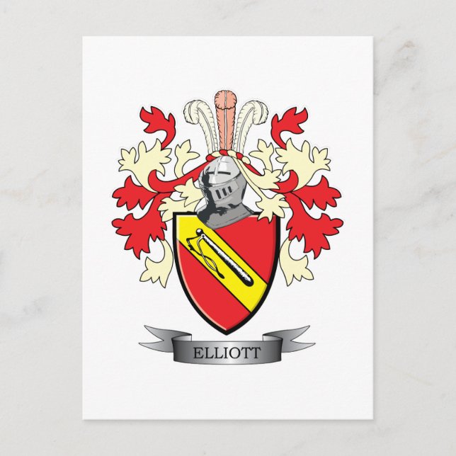 Elliott Family Crest Jackar av Arm Vykort (Framsida)