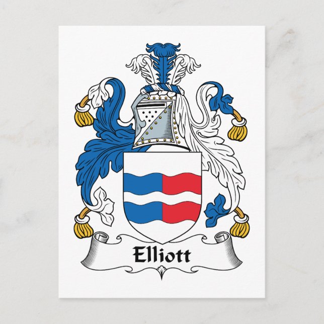 Elliott Family Crest Vykort (Framsida)