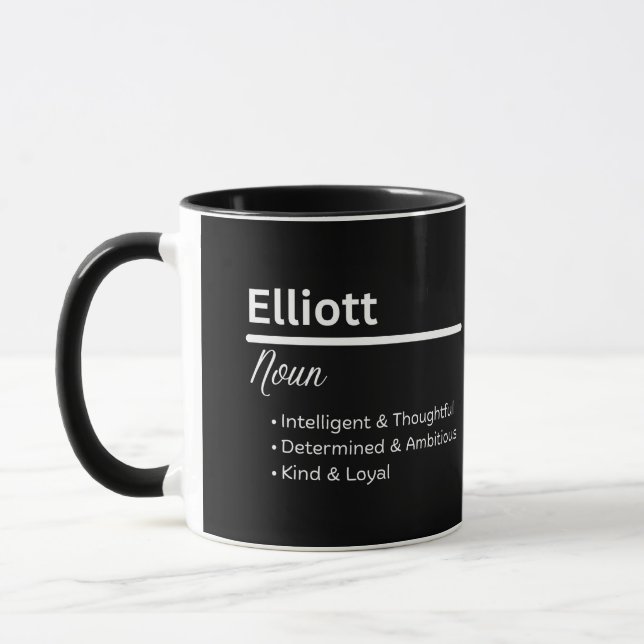 Elliott Pojknamn Definition Personlig Mugg (Vänster)