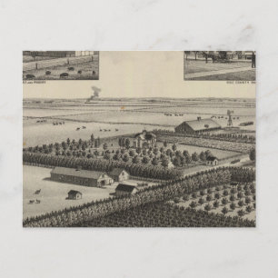 Elliott Residence and Farm, Ris County, Kansas Vykort