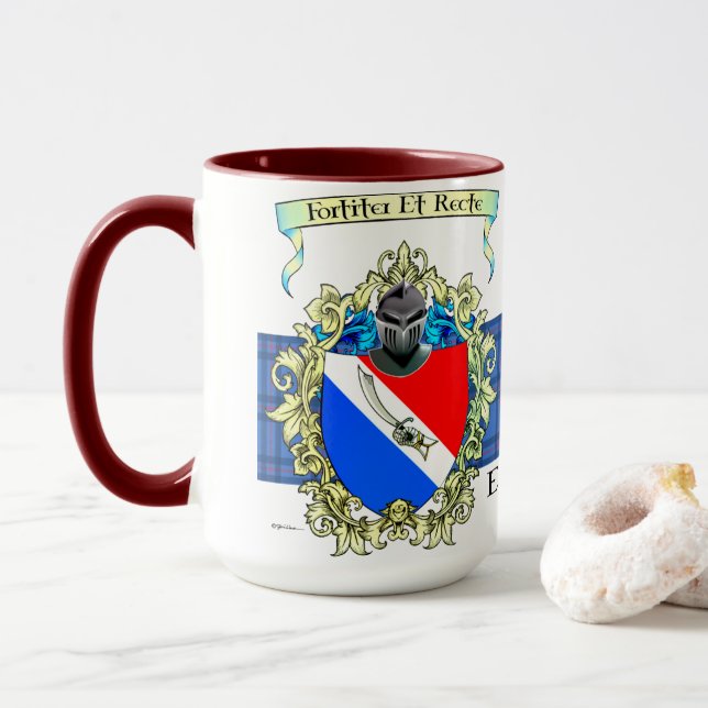 Elliott Tartan & Crest Mugg (Med munk)
