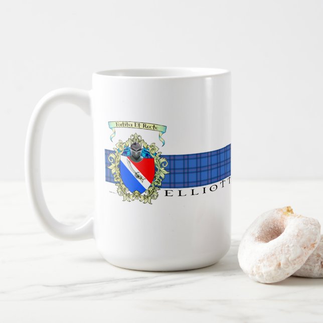 Elliott Vapensköld & Tartan Coffee eller Tea Mugg (Med munk)