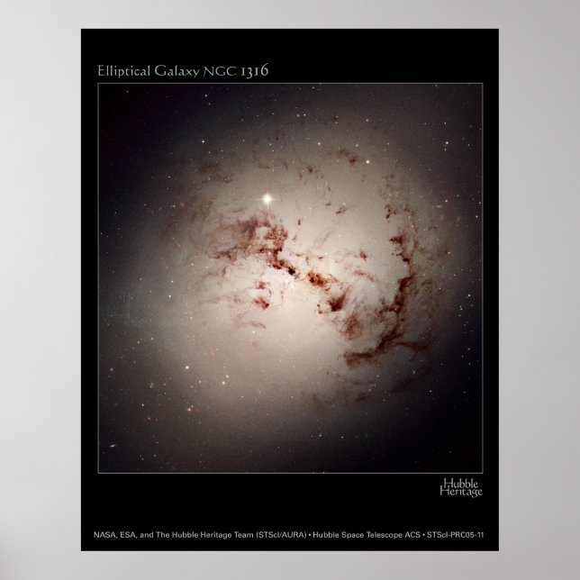 EllipticalGalaxyNGC1316-2005-11-a Poster (Framsidan)