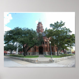 Ellis County Domstol, Waxahachie, Texas Poster