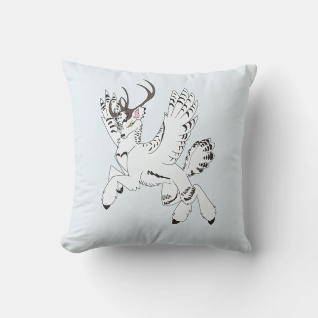Ellis Dark Fantasy Reindeer Accent Pillow Kudde (Framsida)