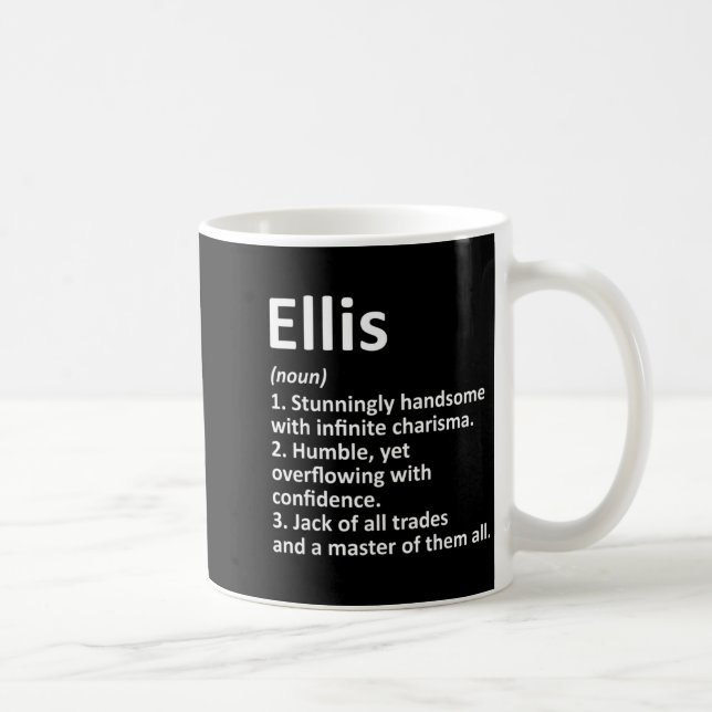 Ellis Definition D Name Funny Birthday  Kaffemugg (Höger)