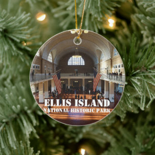 Ellis Island National Park-julprydnad Julgransprydnad Keramik