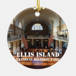 Ellis Island National Park-julprydnad Julgransprydnad Keramik