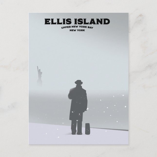 Ellis Island New York NYC Vykort (Framsida)