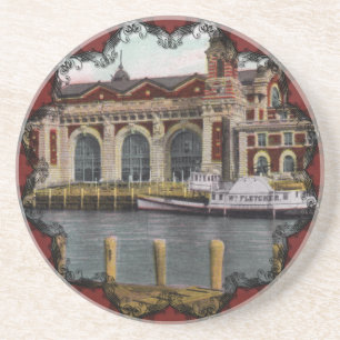 Ellis Island Vintage Underlägg Sandsten