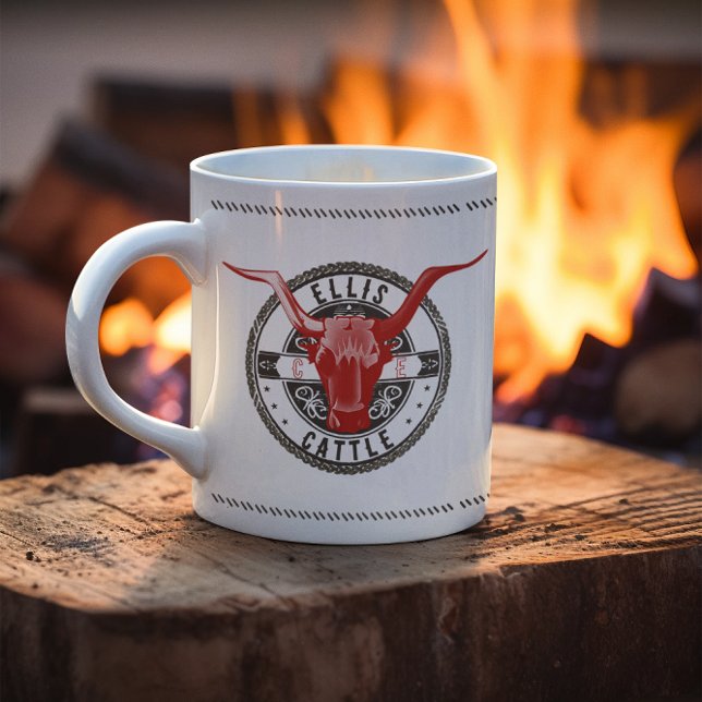Ellis Nötkreatur Personlig Logo Kaffemugg (Skapare uppladdad)
