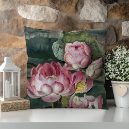 Ellis Rowan Helig Lotus Vatten Lily Vintage Flower Kudde