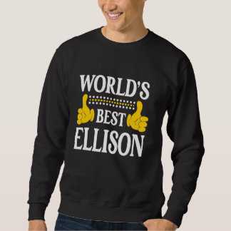 Ellison Surname Team Family Efternamn World's Best Lång Ärmad Tröja