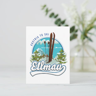 Ellmau Austria to ski logotyp Vykort