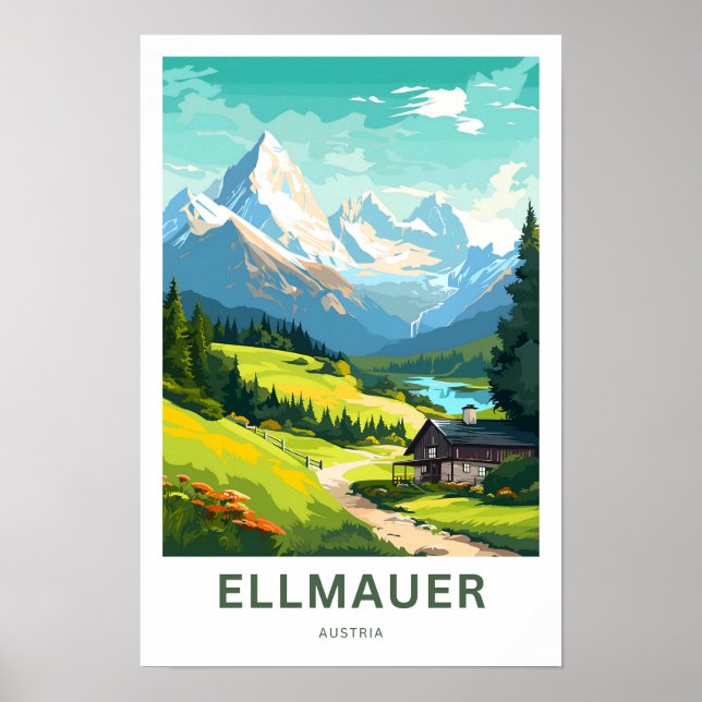 Ellmauer Austria Travel Skriv ut Poster (Framsidan)