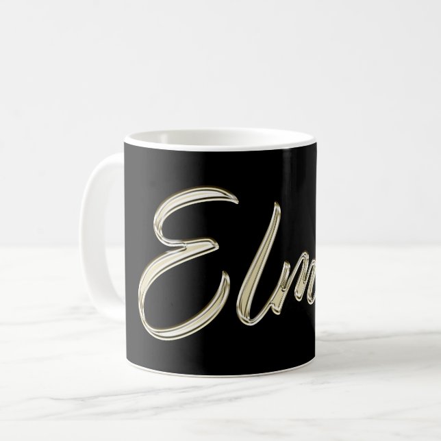 Elmar Name whitegold Tasse Teetasse Kaffeetasse Kaffemugg (Framsida vänster)