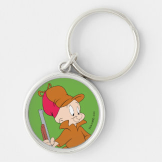 ELMER FUDD™| med Gun Rund Silverfärgad Nyckelring
