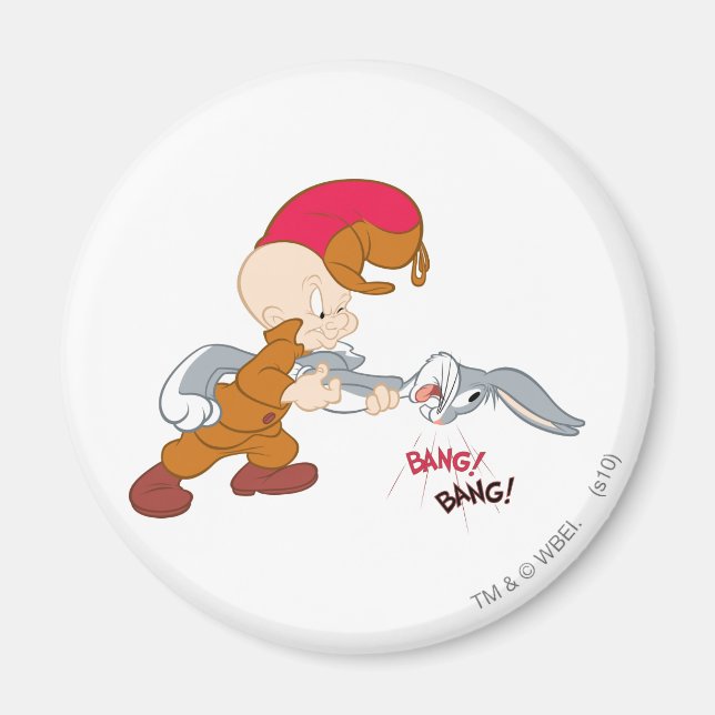 ELMER FUDD™ och BUGS BUNNY™ Magnet (Framsidan)