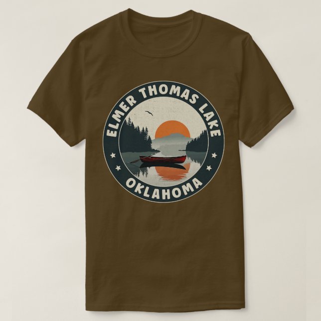 Elmer Thomas Sjö Oklahoma Sunset T Shirt (Design framsida)