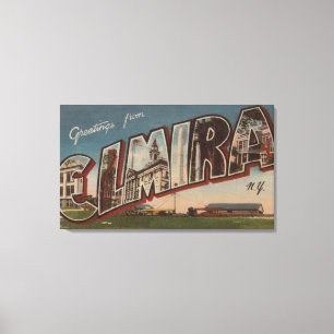 Elmira New York - stora brevplatser 2 Canvastryck