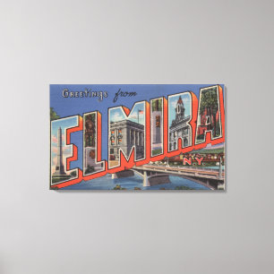 Elmira New York - stora brevplatser Canvastryck