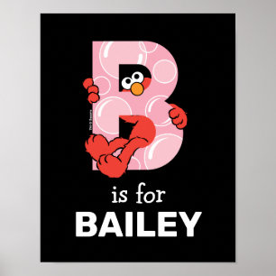 Elmo Alfabetet   B Bubblar Poster