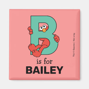 Elmo Alfabetet B Teal Magnet