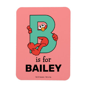 Elmo Alfabetet B Teal Magnet