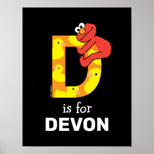 Elmo Alfabetet   D Anka Poster