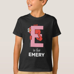 Elmo Alfabetet E Rosa T Shirt