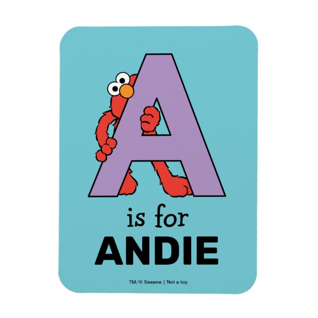 Elmo Alfabetet | En Lila Magnet (Vertikal)