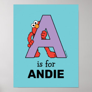 Elmo Alfabetet   En Lila Poster