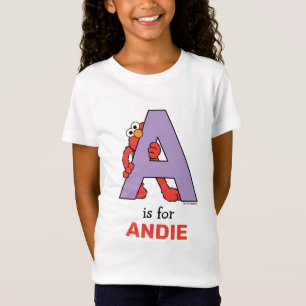 Elmo Alfabetet En Lila T Shirt