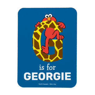 Elmo Alfabetet G Giraff Magnet