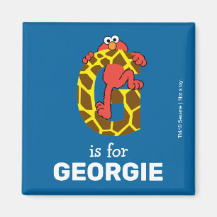 Elmo Alfabetet G Giraff Magnet