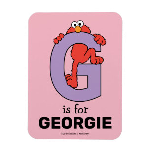 Elmo Alfabetet G Lila Magnet