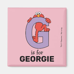 Elmo Alfabetet   G Lila Magnet