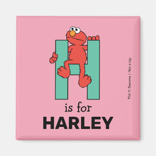 Elmo Alfabetet H Grön Magnet