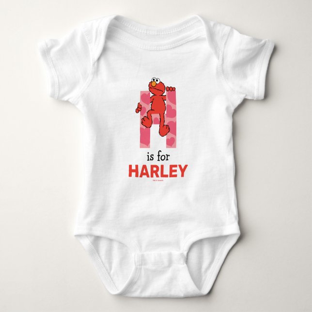 Elmo Alfabetet | H Hjärtan T Shirt (Framsida)
