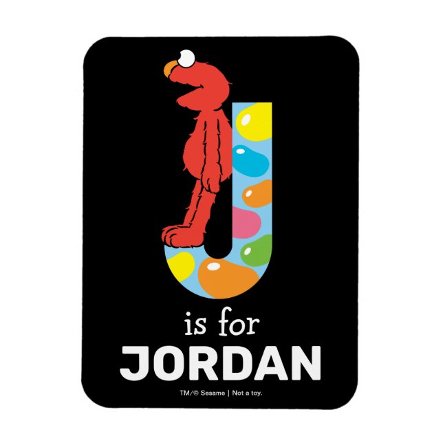 Elmo Alfabetet | J Jelly Bean Magnet (Vertikal)