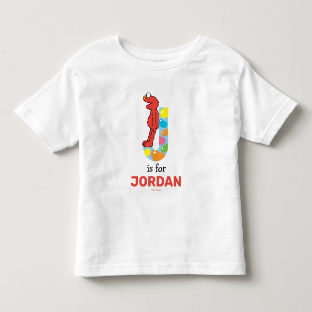 Elmo Alfabetet | J Jelly Bean T Shirt (Framsida)