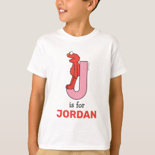 Elmo Alfabetet J Rosa T Shirt