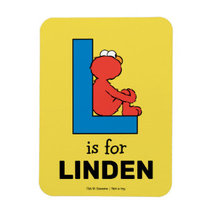 Elmo Alfabetet L Blå Magnet