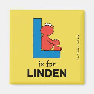 Elmo Alfabetet L Blå Magnet