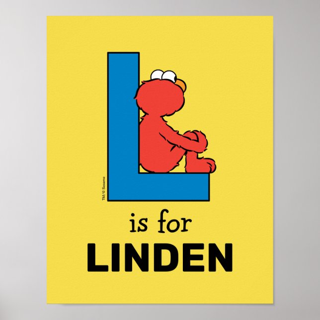 Elmo Alfabetet | L Blå Poster (Framsidan)